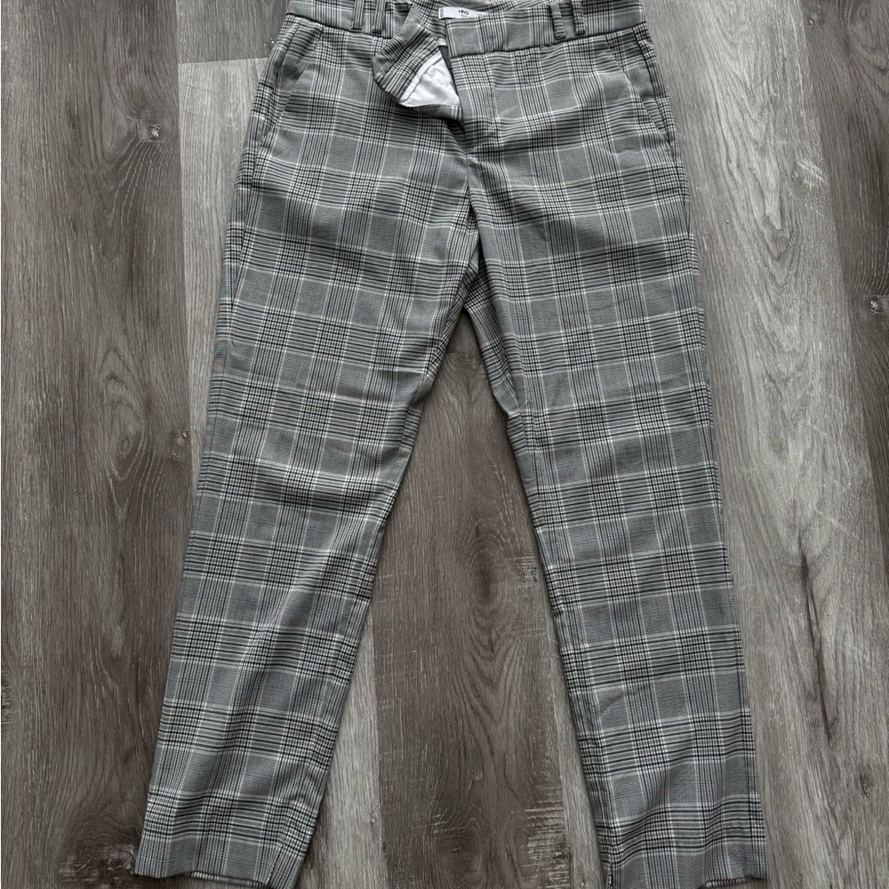 [New, unworn] Mango Gray Plaid Pantsuit